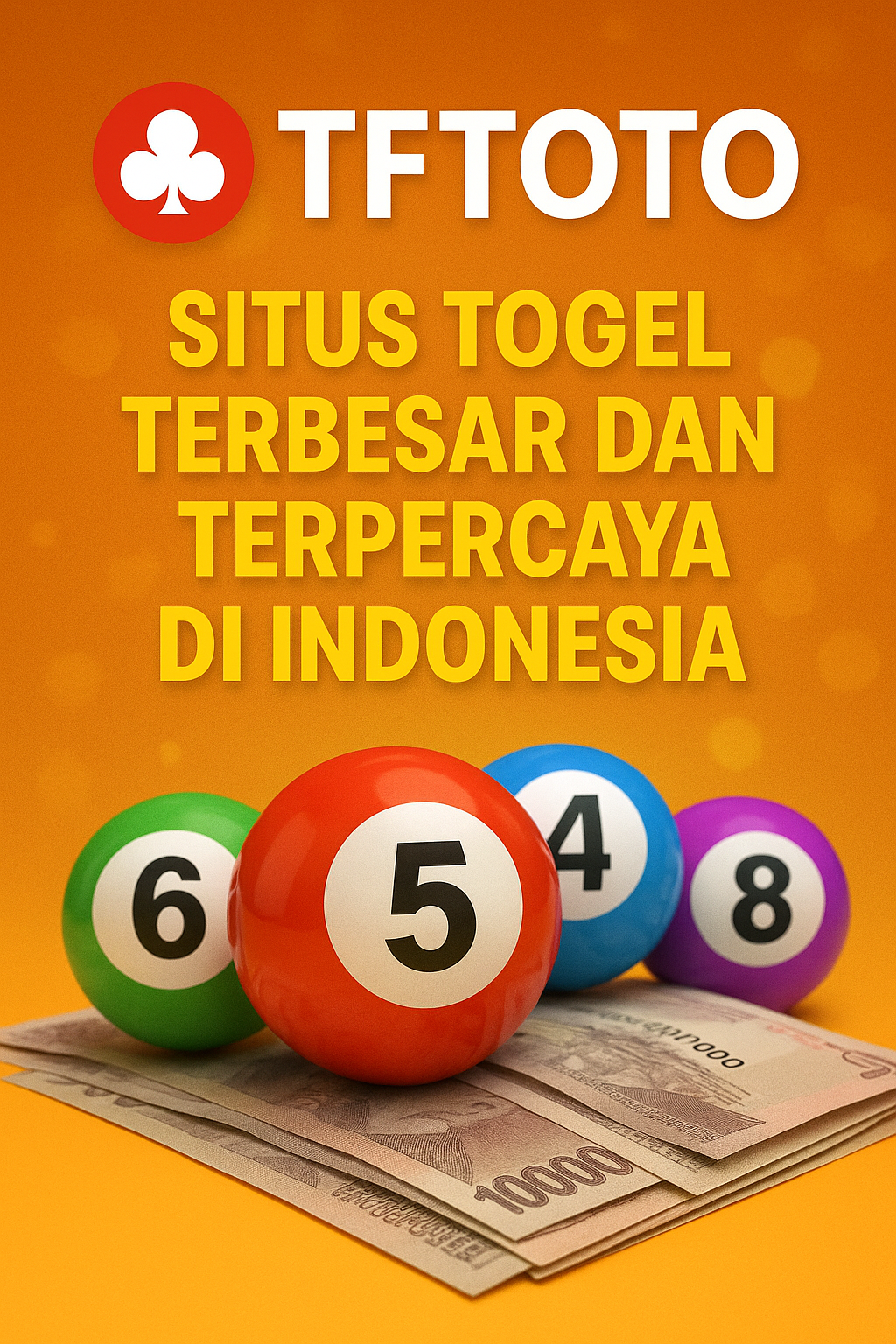 Ilustrasi digital modern bola billiar dan situs bandar togel online terbesar TFTOTO, menampilkan konsep keamanan, kemudahan transaksi, dan kemujuran bermain togel serta slot online terpercaya di Indonesia